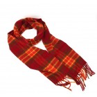 100% Pure Cashmere Scarf in Classic Red Checked Design